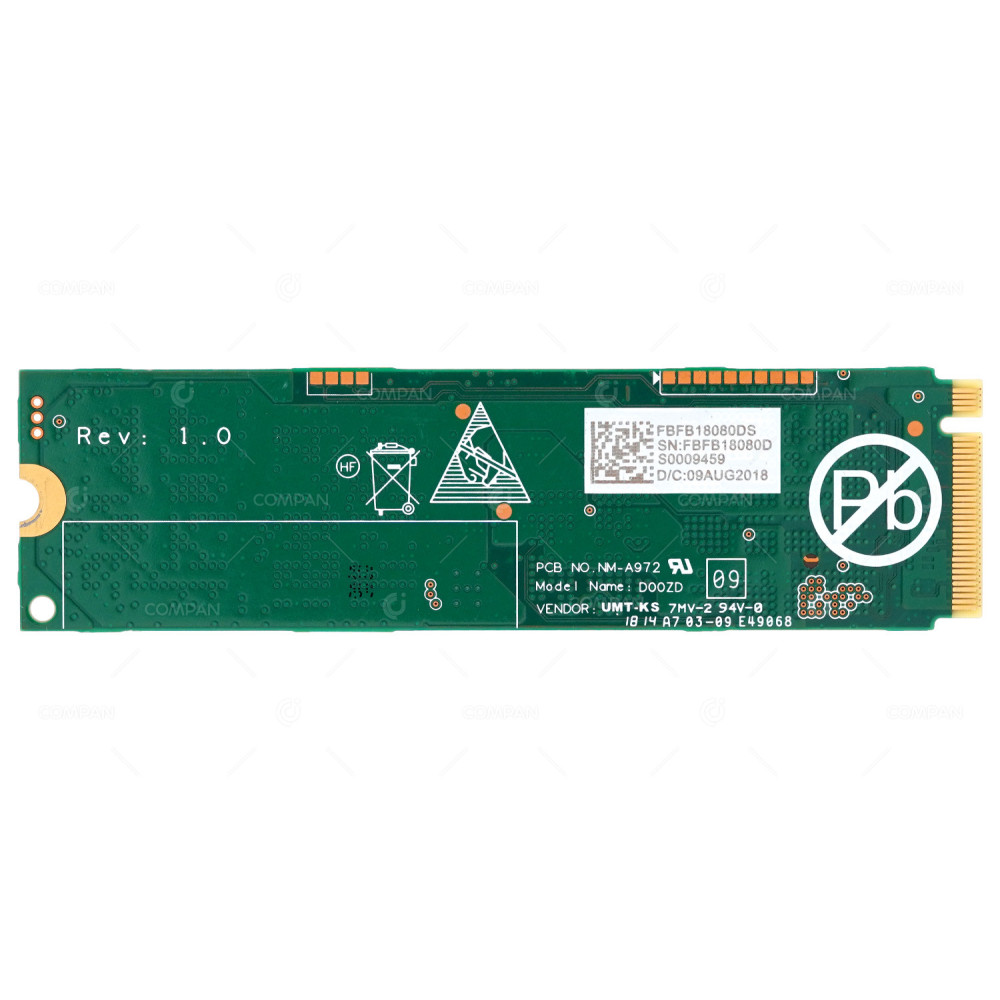 00UP470  LENOVO NVME SSD 256GB M.2 PCIE 3.0 X4 2280